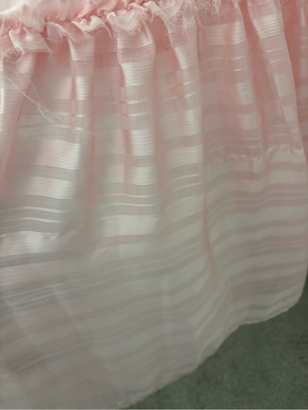 Loveshackfancy Burrows Pink Maxi Dress Fringe Ruffle Layered Tie Shoulder 12 - Picture 7 of 9